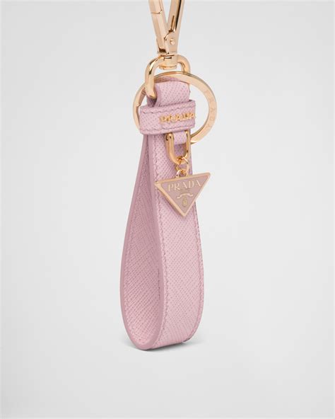 Saffiano leather keychain 